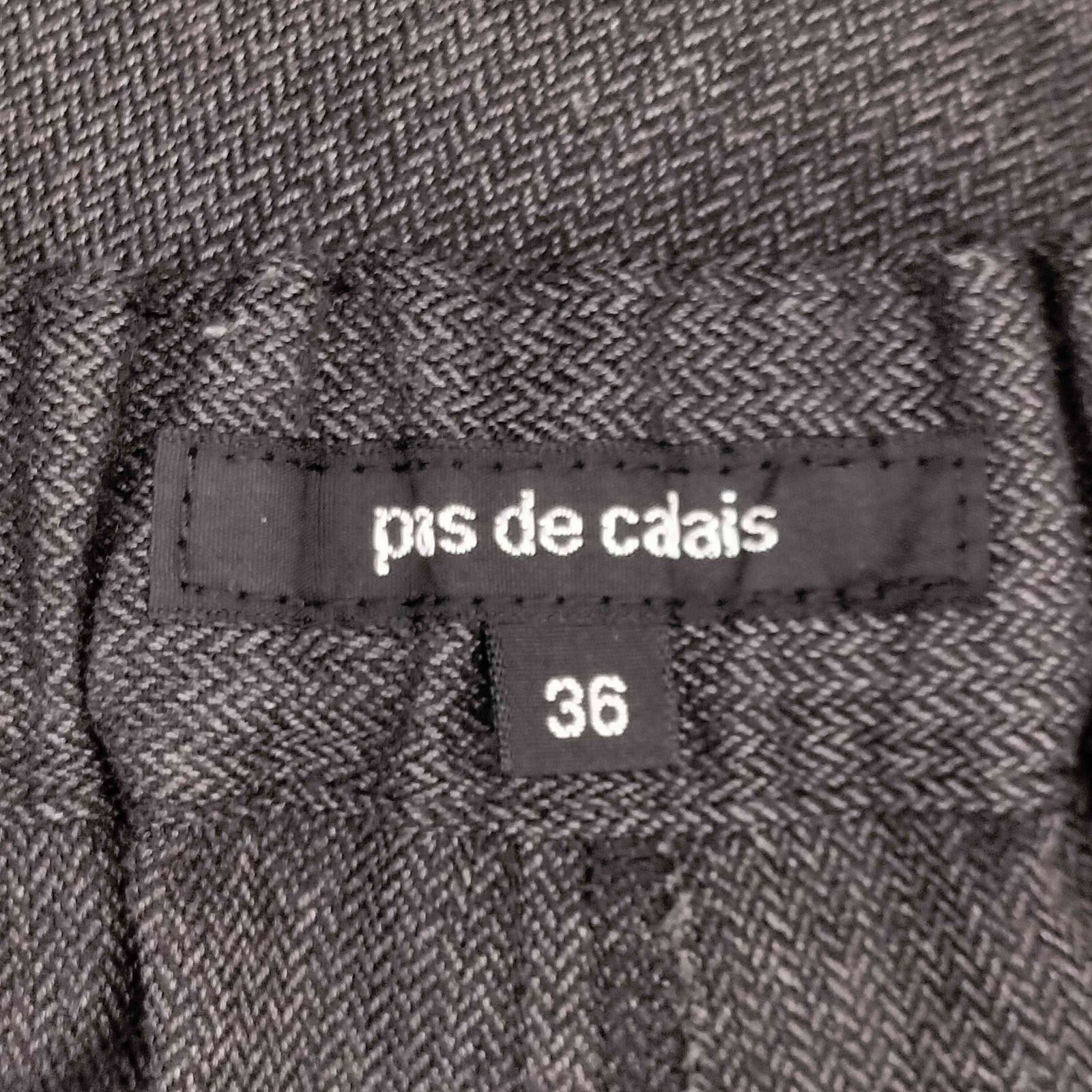パドカレ pas de calais ウール混 ヘリンボーン デザインワイド 