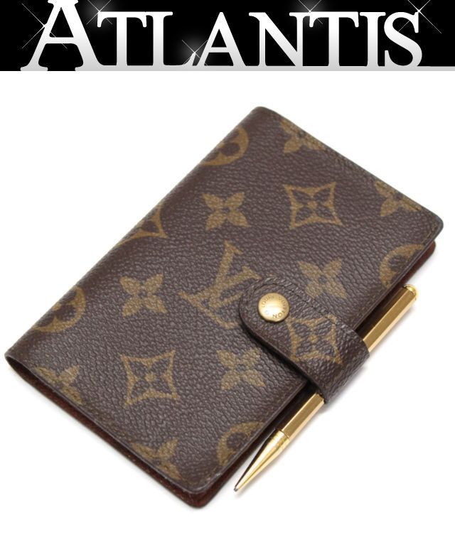 ルイヴィトン Louis Vuitton ヴィンテージ マルティエ アジェンダミニ 手帳カバー ペン付き モノグラム 【74922】