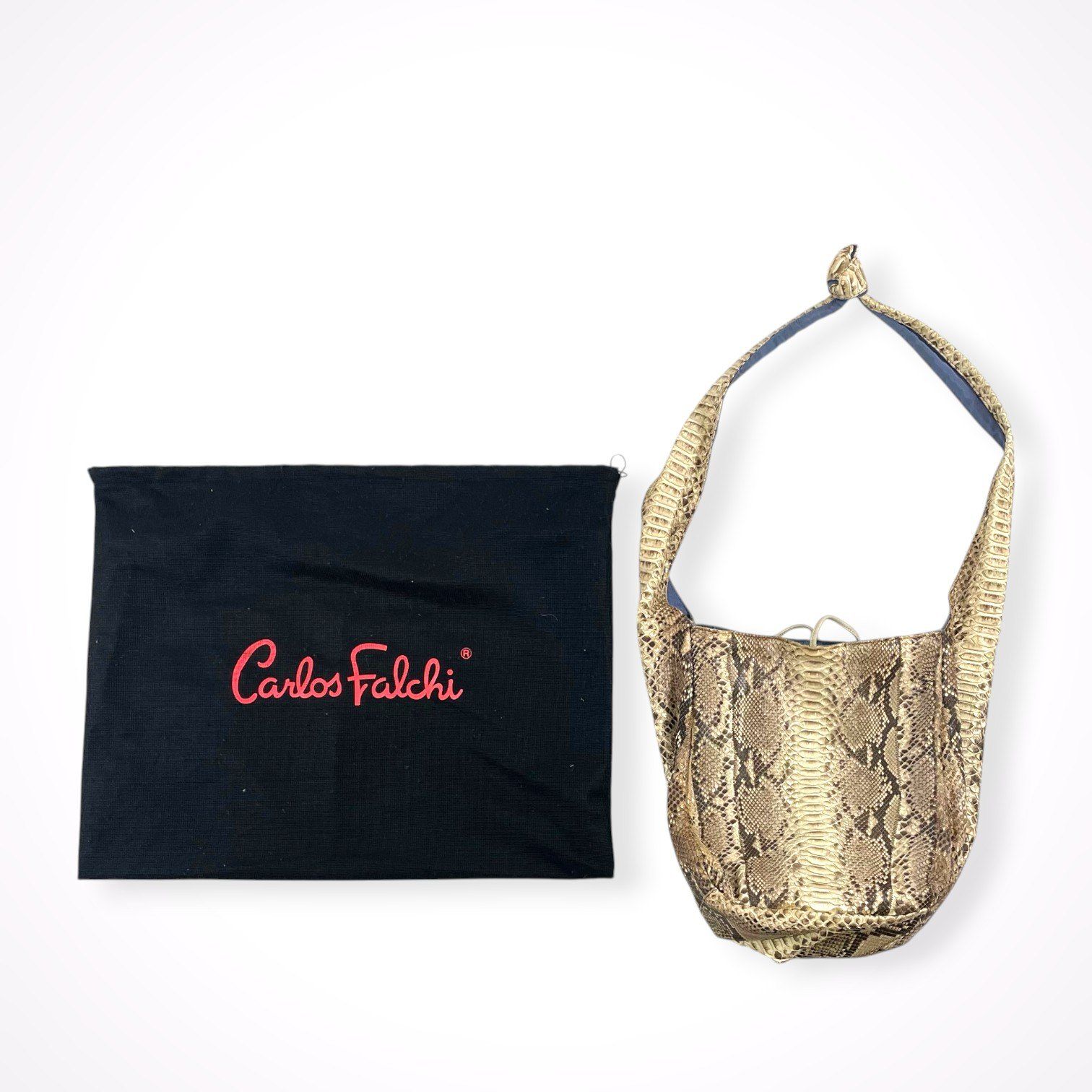 Carlos Falchi / パイソンレザーショルダーバッグ 参考定価：80,000 
