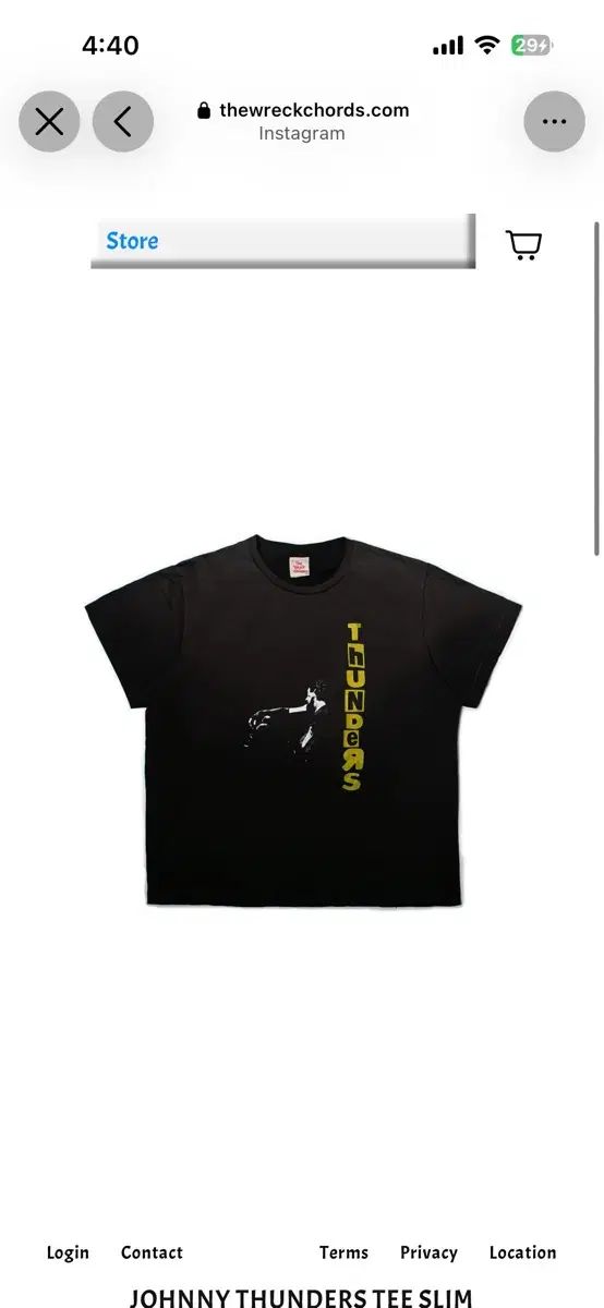뤡코즈 JOHNNY THUNDERS TEE SLIM 1 サイズ