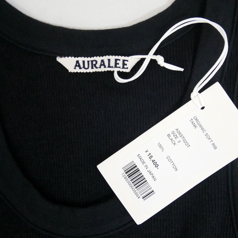 AURALEE オーラリー 国内正規 26SS ORGANIC SOFT RIB TANK