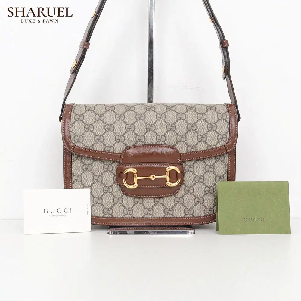 グッチ ホースビット 1955 GG スモール ショルダーバッグ ブラウン 602204