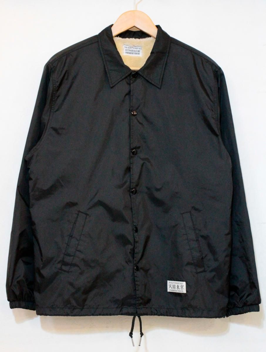 【中古】 WACKO MARIA メンズブルゾン M WACKO MARIA/ROCKERS/BOA COACH JACKET/ブルゾン/M/黒 ブラック/プリント/18FW-WMO-BL46