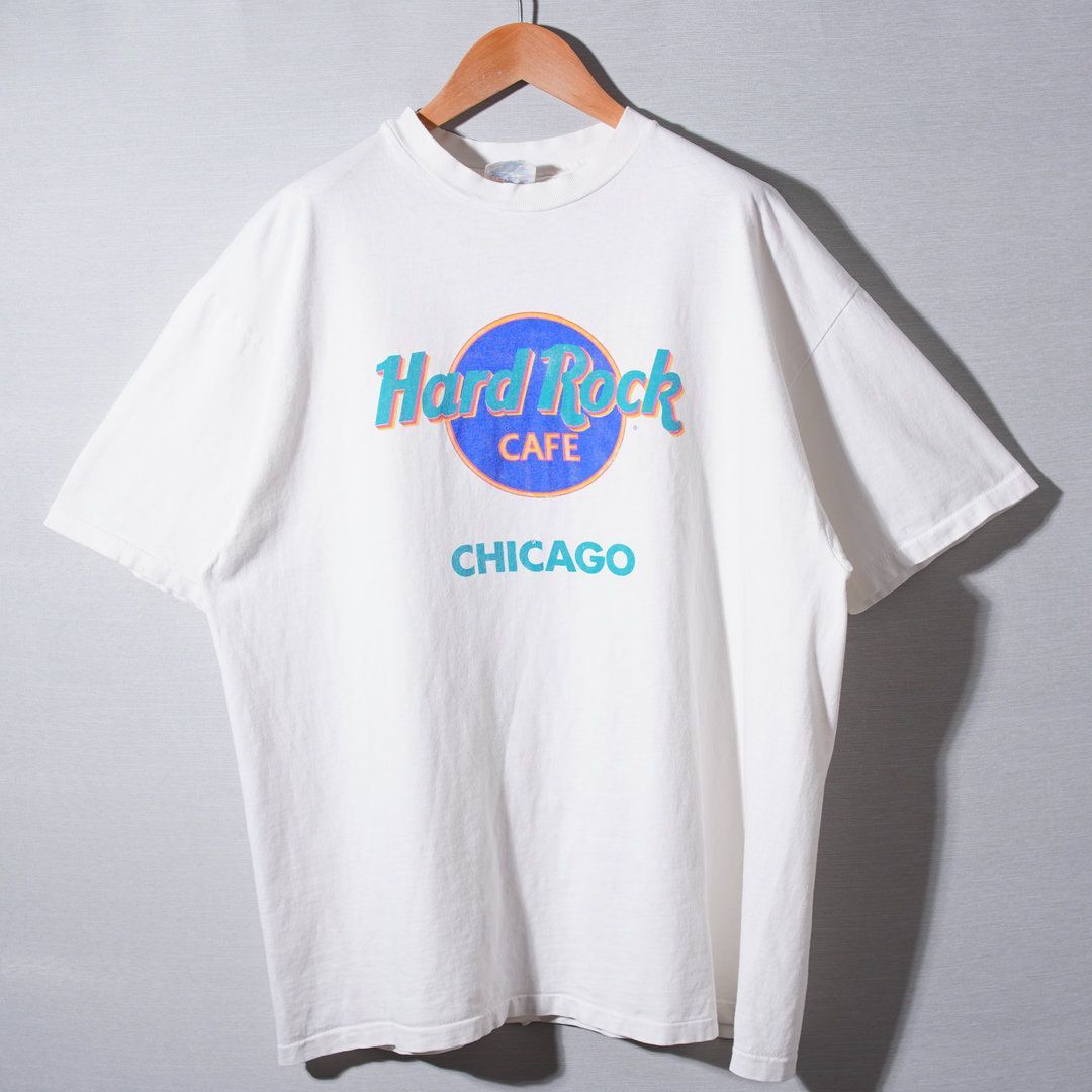 90s USA製 ハードロックカフェ Hard Rock Cafe Tシャツ XL ホワイト 