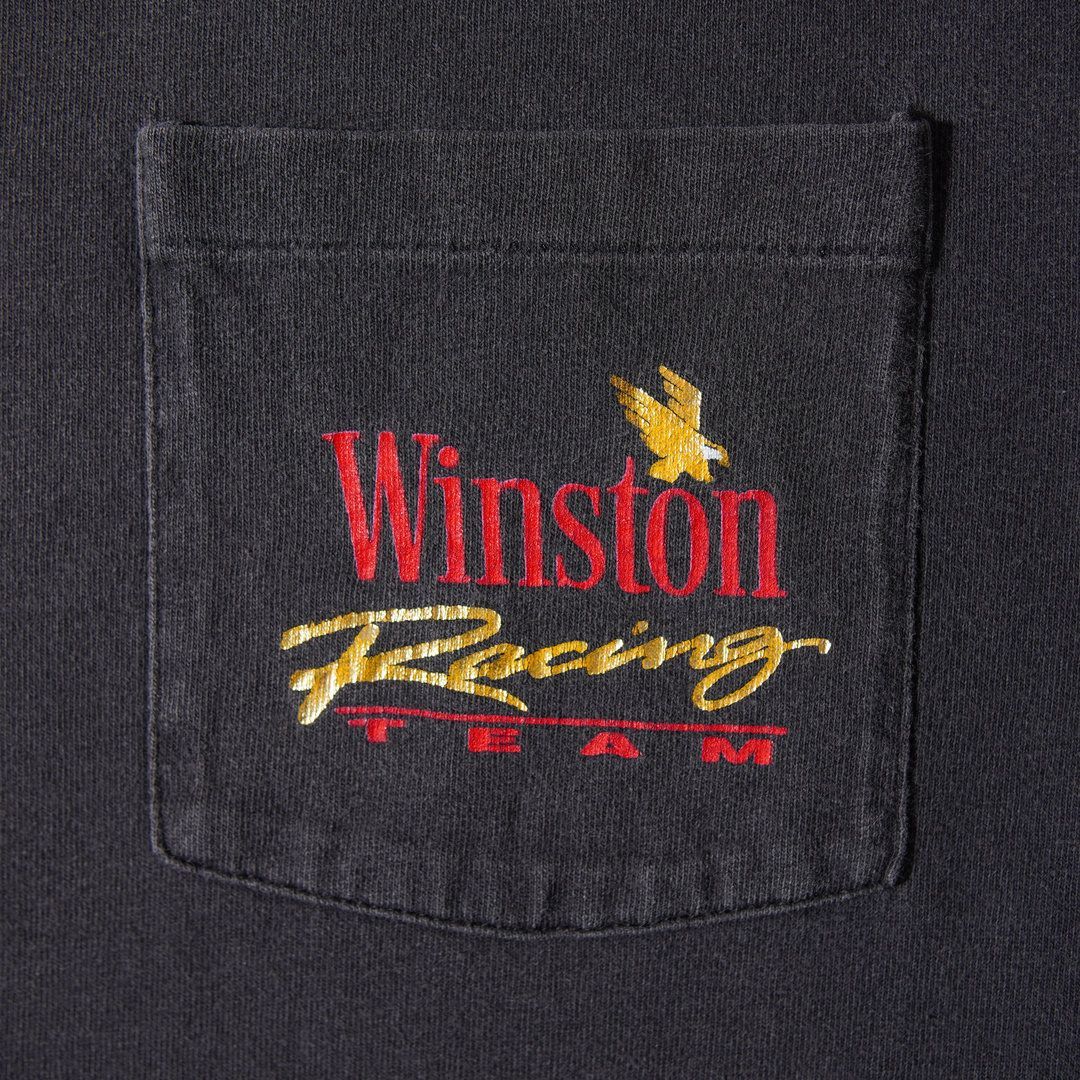 90s USA製 ヴィンテージ Tシャツ XL ブラック レッド ウィンストン