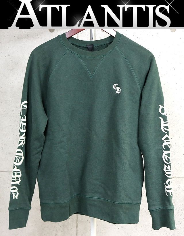CHROME HEARTS 銀座店 クロムハーツ SLO RIDE クルーネックスウェット 長袖 メンズ size:M 緑 103456 CHROME HEARTS 銀座店 クロムハーツ SLO RIDE クルーネックスウェット