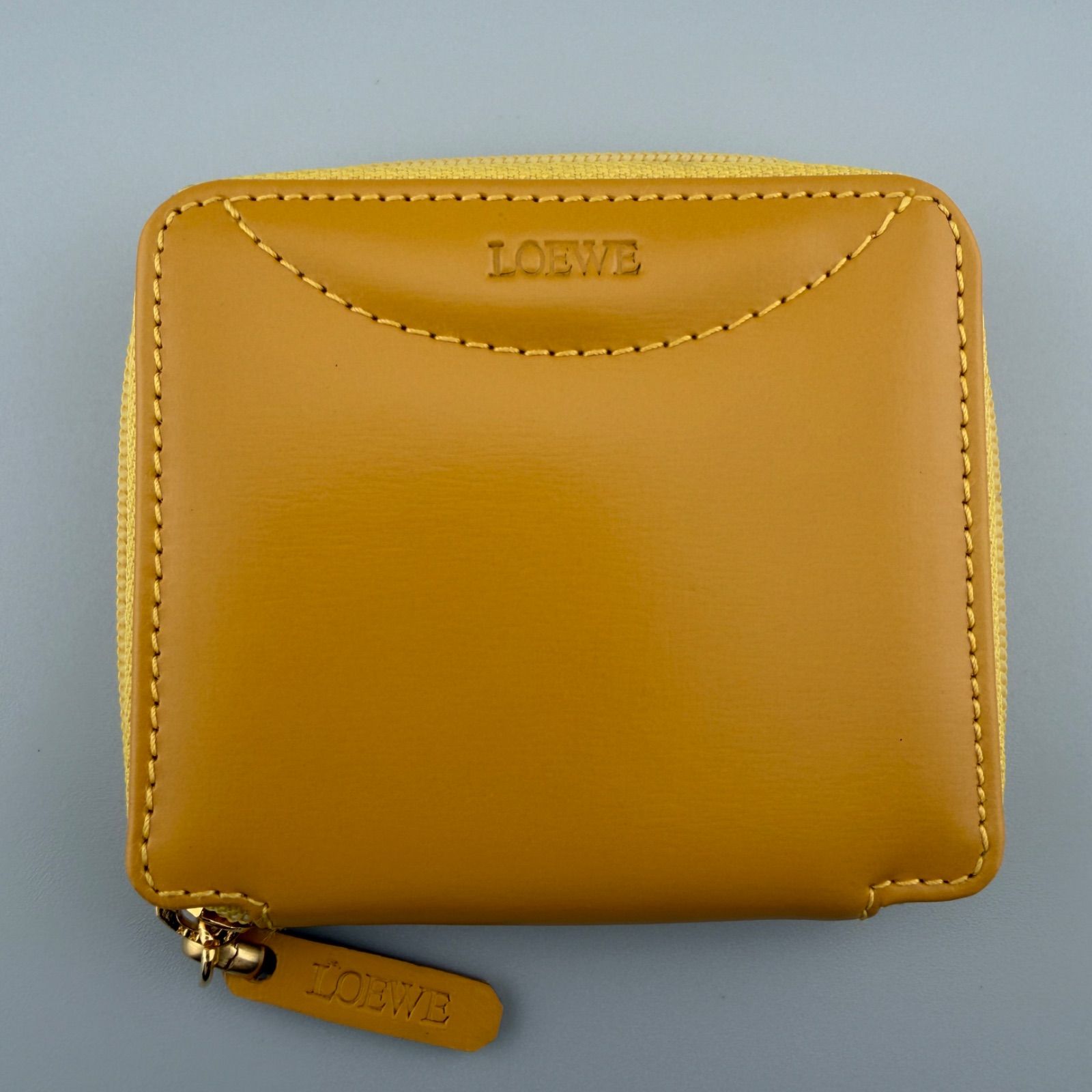 LOEWE ロエベ アナグラム コインケース 小銭入れ イエロー系 美品 