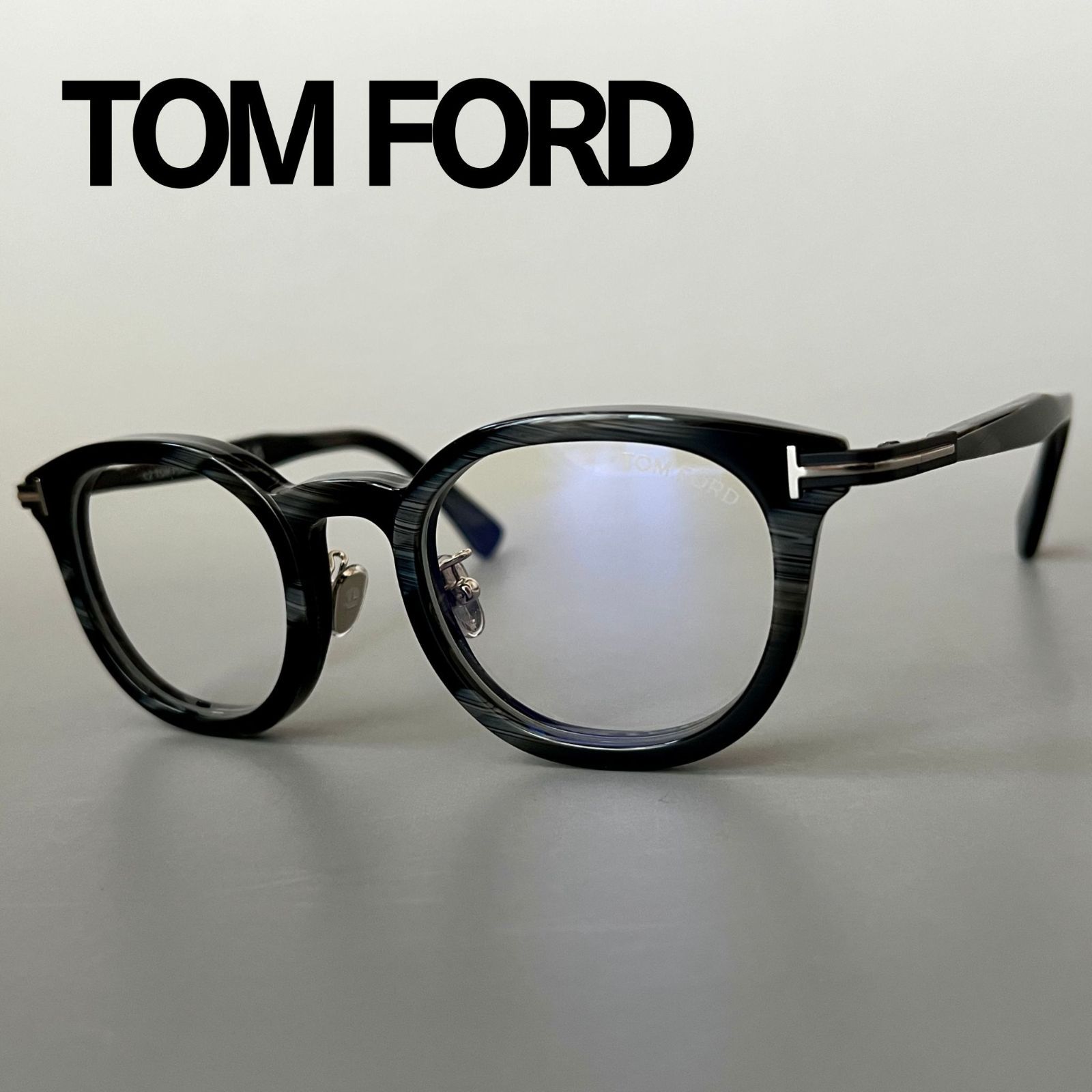 トムフォード メガネ TOM FORD アジアンフィット ボストン 黒 ブラック グラデーション 眼鏡 男女兼用 新品 ブルーライトカット 黒ぶち