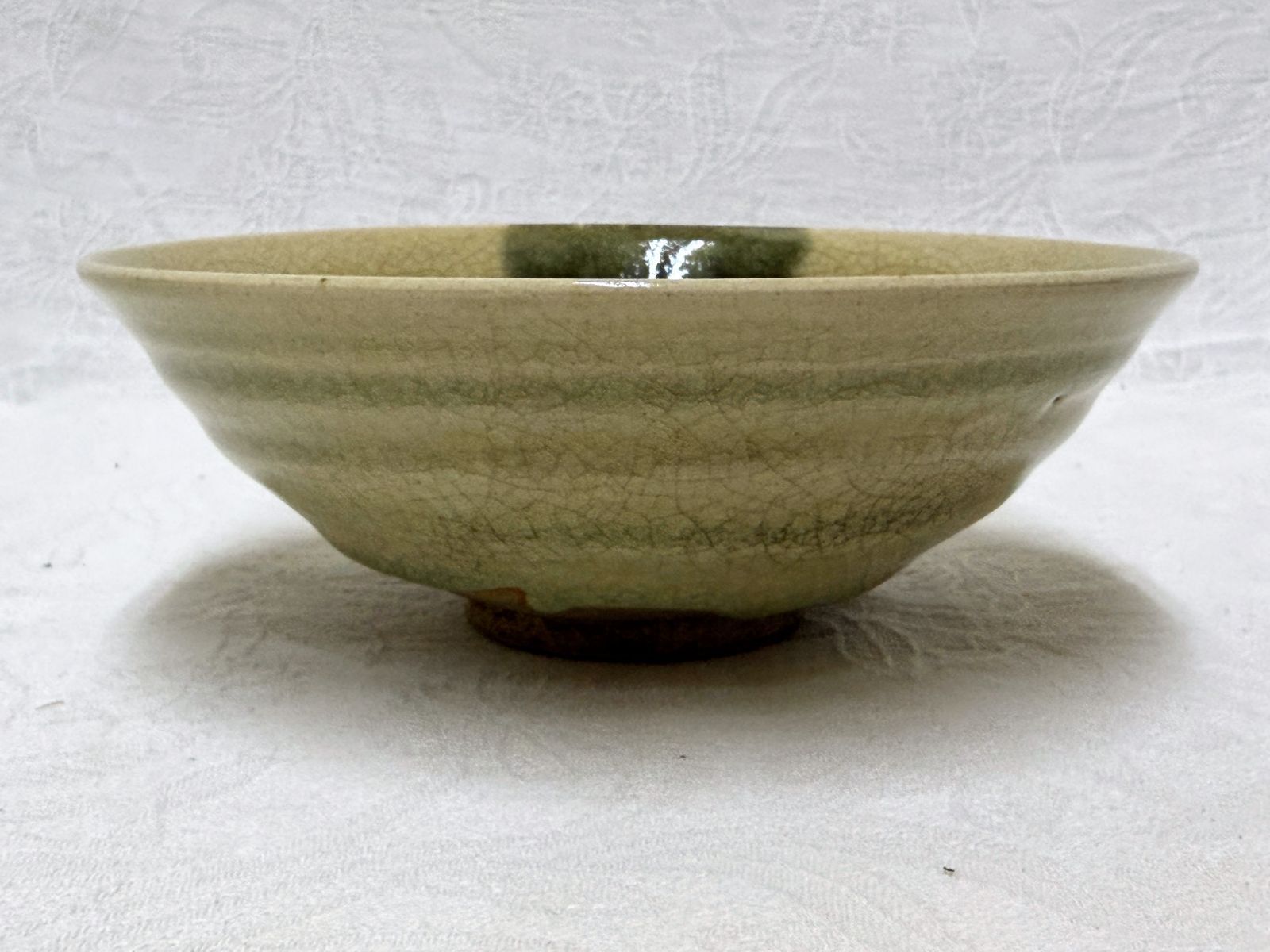 D62 寿山 御深井 茶碗 平茶碗 共箱 茶道具 時代物 古美術品 骨董品