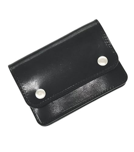 [HANG OVER] 栃木レザー ミニトラッカーウォレット ハーフウォレット コンパクト財布 WT25-802 (ブラック)pms 0bc88043