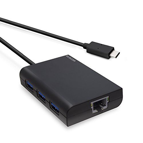 エレコム 有線LANアダプター USB3.1 Gen1 (USB3.0) Type-C USB-C→RJ45 変換アダプター ギガビット USBハブ (USB-A×3ポート) Macbook対応 【Windows 10/8.1/7、Mac 1 6326cb94