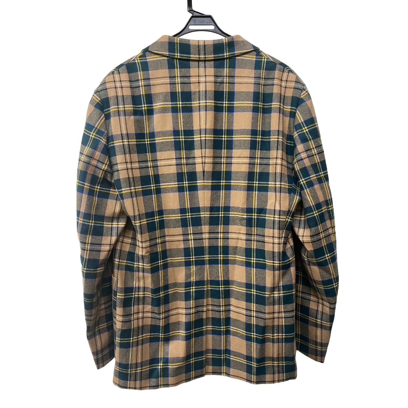 グッチ GUCCI テーラードジャケット カシミヤ チェック ブラウン 