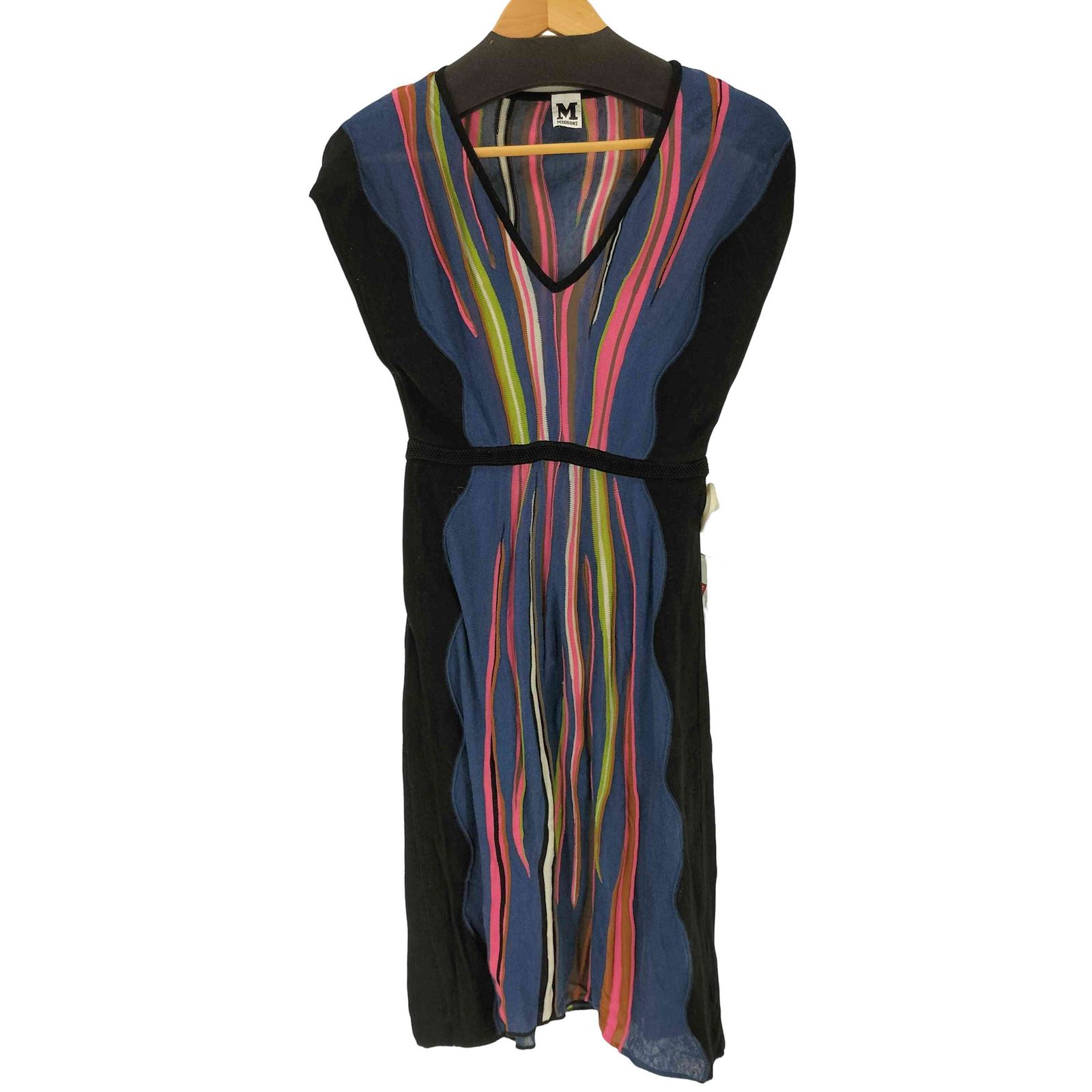 ミッソーニ MISSONI Vネックノースリーブニットワンピース レディース 