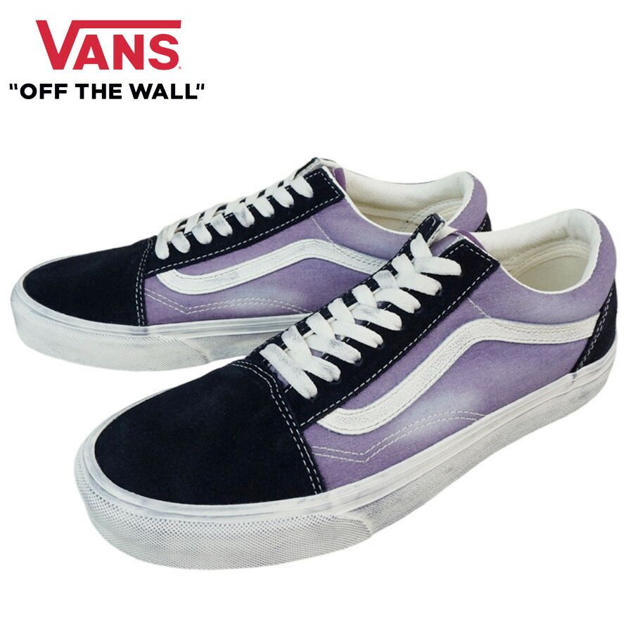 VANS バンズ ヴァンズオールドスクール OLD SKOOLWAVE WASHED PURPLEウェーブウォッシュ パープル 白 ホワイトフェード ヴィンテージ 加工 ウォッシュ ダメージメンズ レディース スニーカー 靴 ローカット sk8 スケシュー