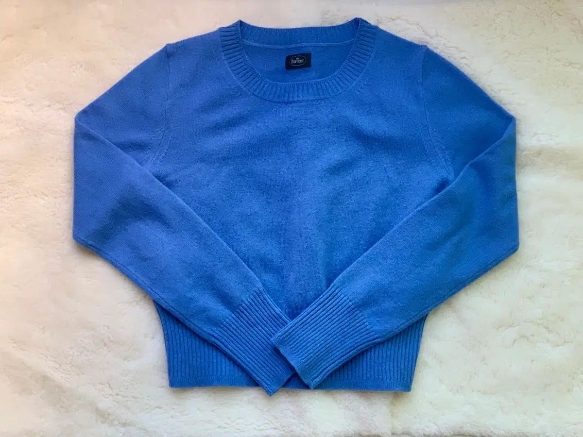ザ・バーネット ニット Plain Cashmere Round Knit_Blue