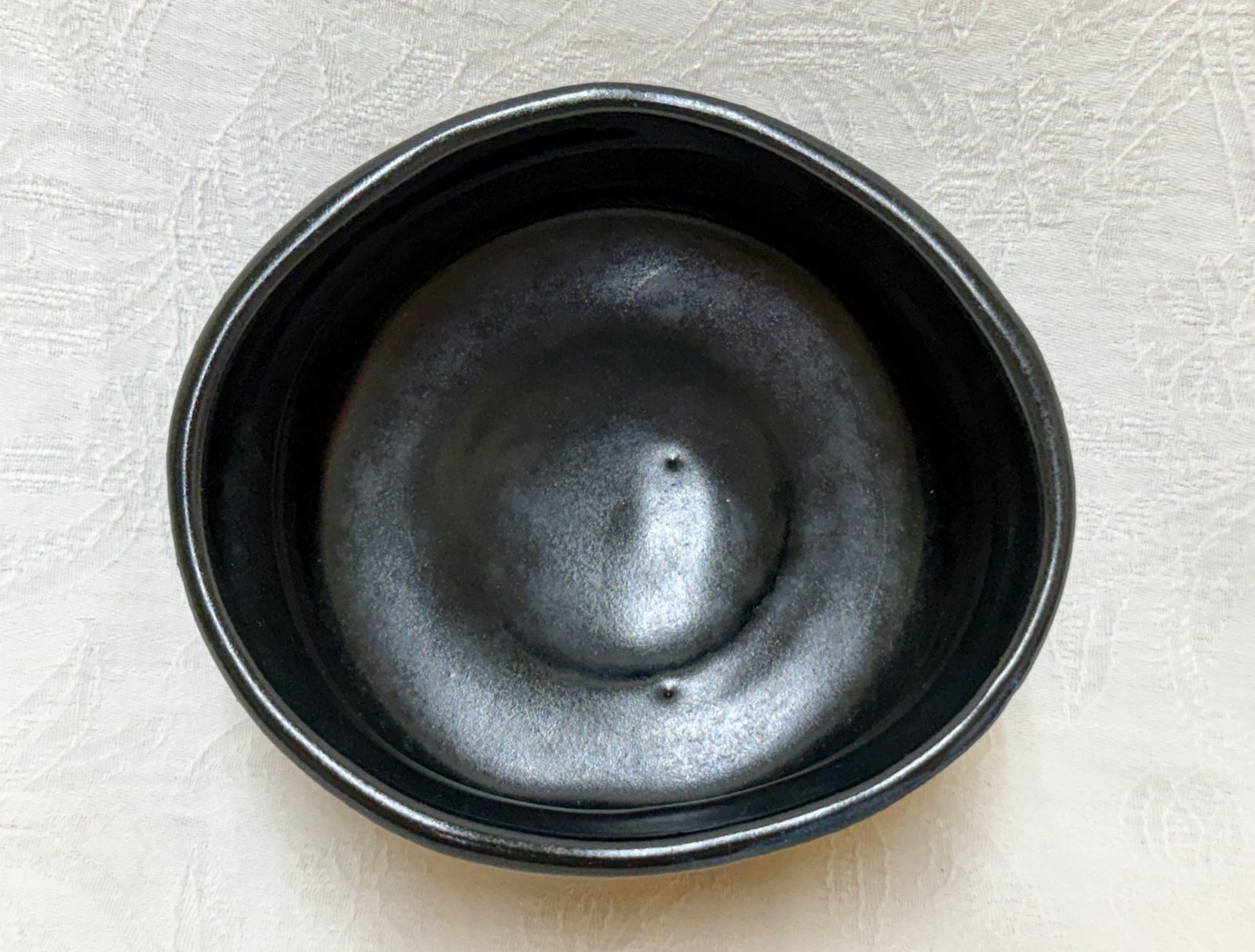 D66 黒織部焼 茶碗 抹茶碗 桂作 共布共箱 茶道具 時代物 古美術品 骨董