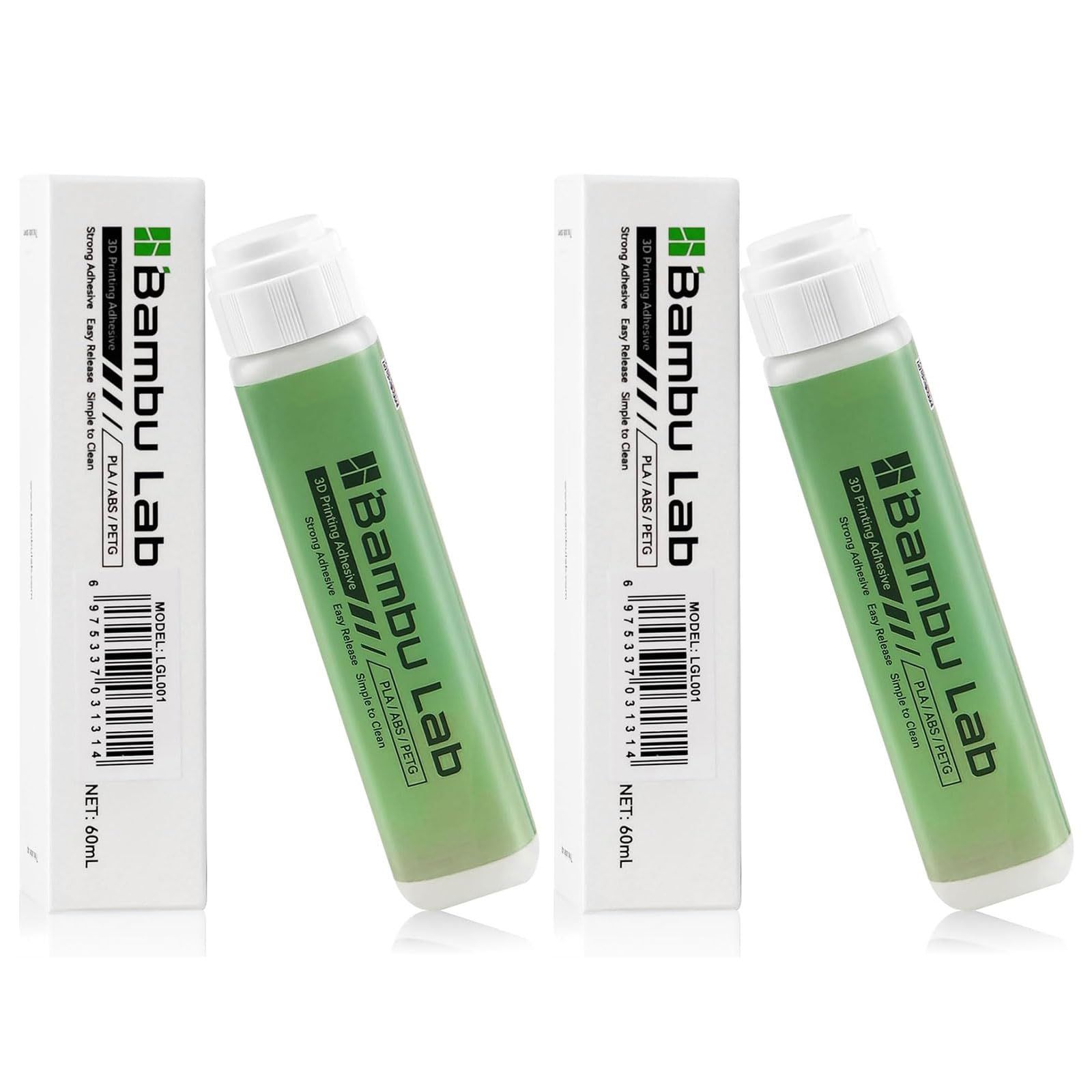3Dプリンター用接着剤 強力接着で反り防止Compatible with Bambu Lab A1/A1 Mini/P1/X1対応PLA/ABS/PETG/PC/PA/TPUフィラメント用-60ml*2枚e fb104df4