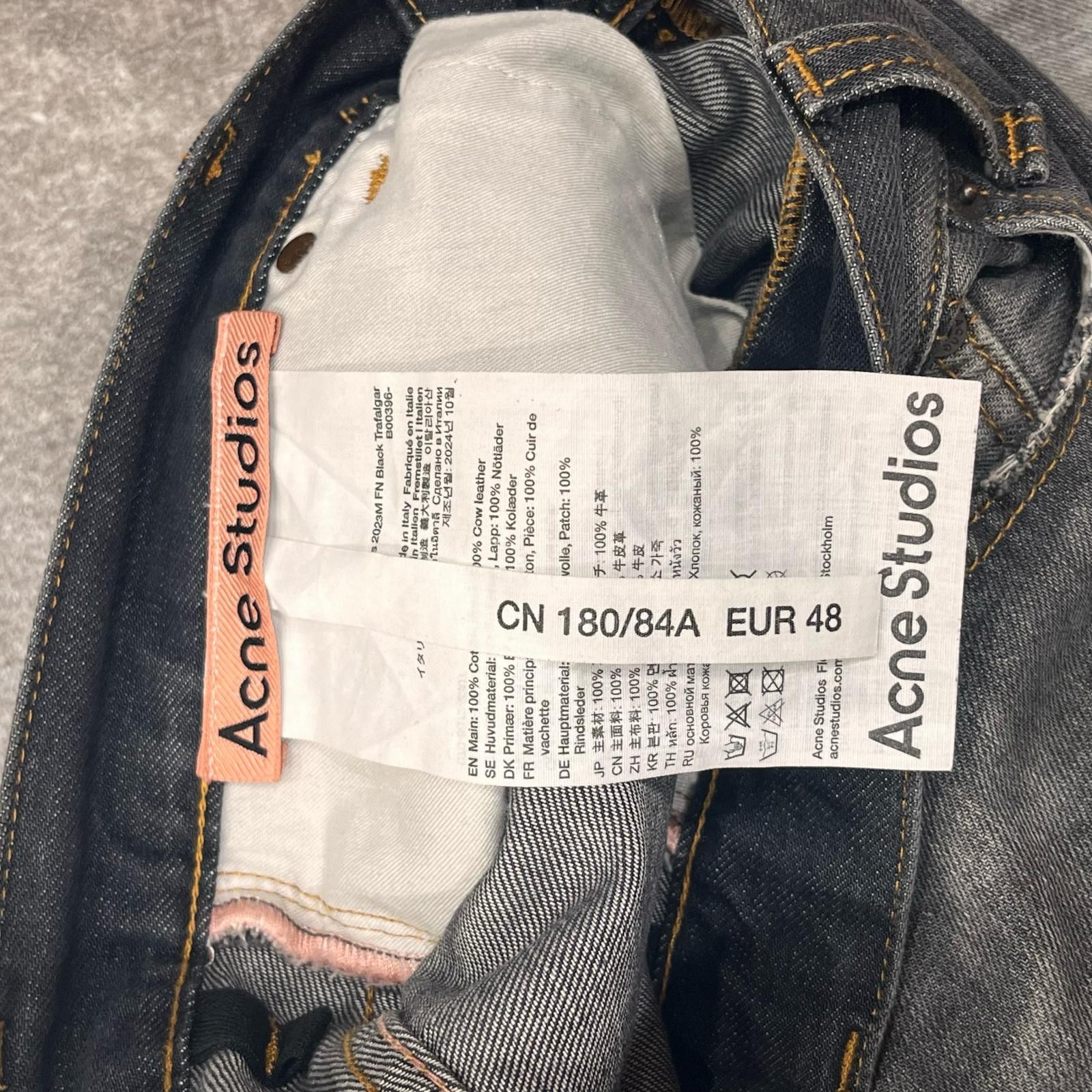 参考上代129800円 ACNE STUDIOS 2023M FN Black Trafalgar