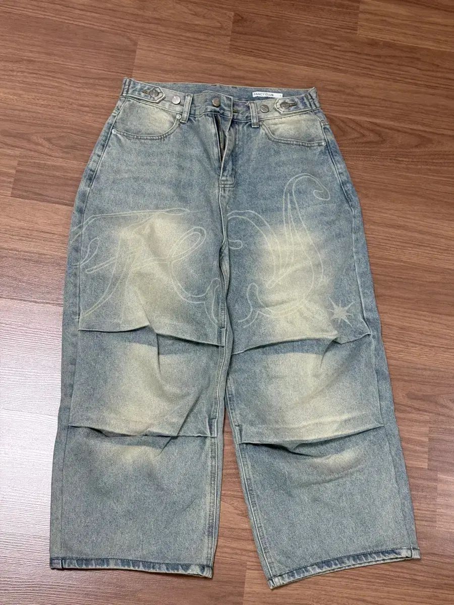 新品 12) ファンシー クラブ ヴィンテージ ウォッシュ ピンタック パンツ