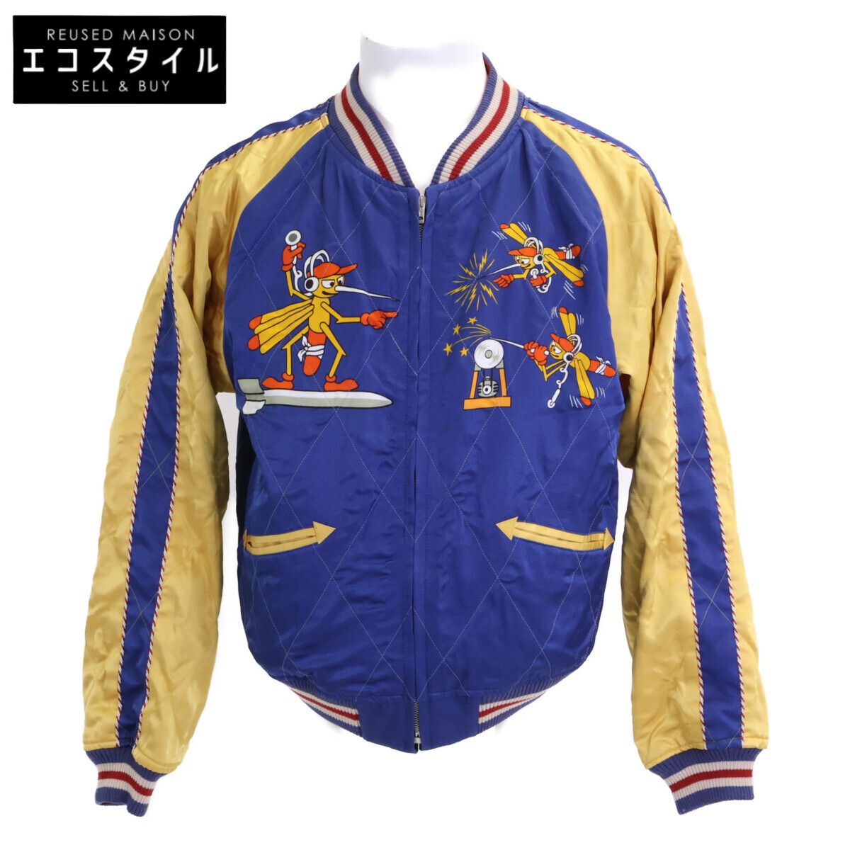 TOYS McCOY PRODUCT　トイズマッコイプロダクト　ｘ明仙縫製ｘグラムス社【美品】TMJ2501 虎ｘモスキート部隊 MARILYN MONROE SOUVENIR SUKA JACKET ON THE WAY UP リバーシブル スカジャン　XL