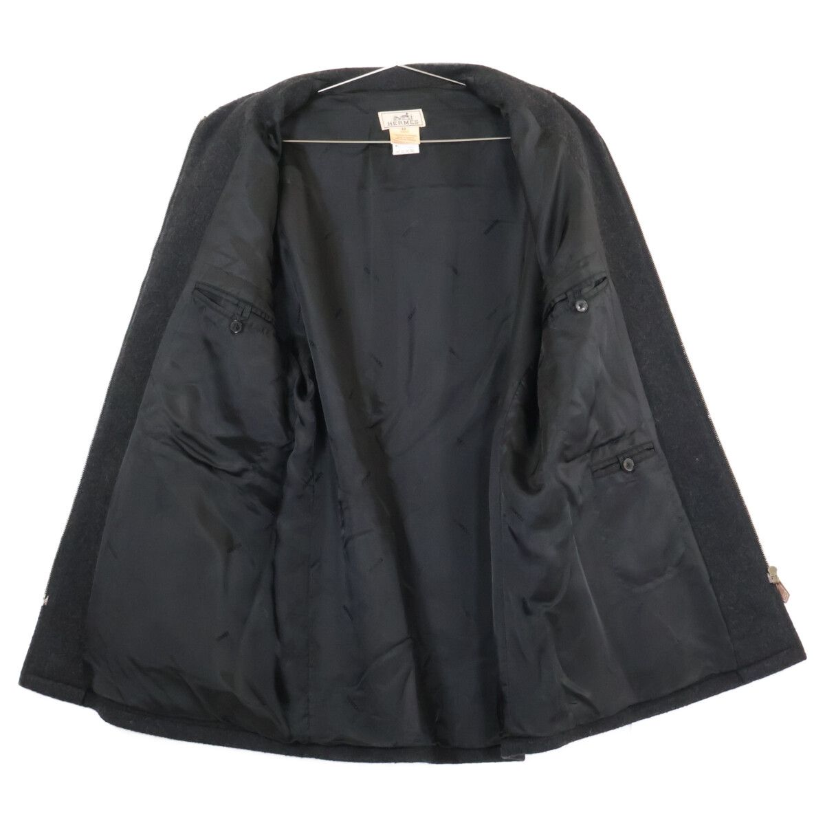 HERMES エルメス 【国内正規】カシミヤ100％ ジップアップ ハーフ 52