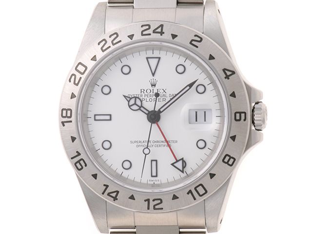 ROLEX ロレックス エクスプローラーⅡ 16570 腕時計 ステンレス 自動巻き ホワイト文字盤 メンズ【中古】【473】