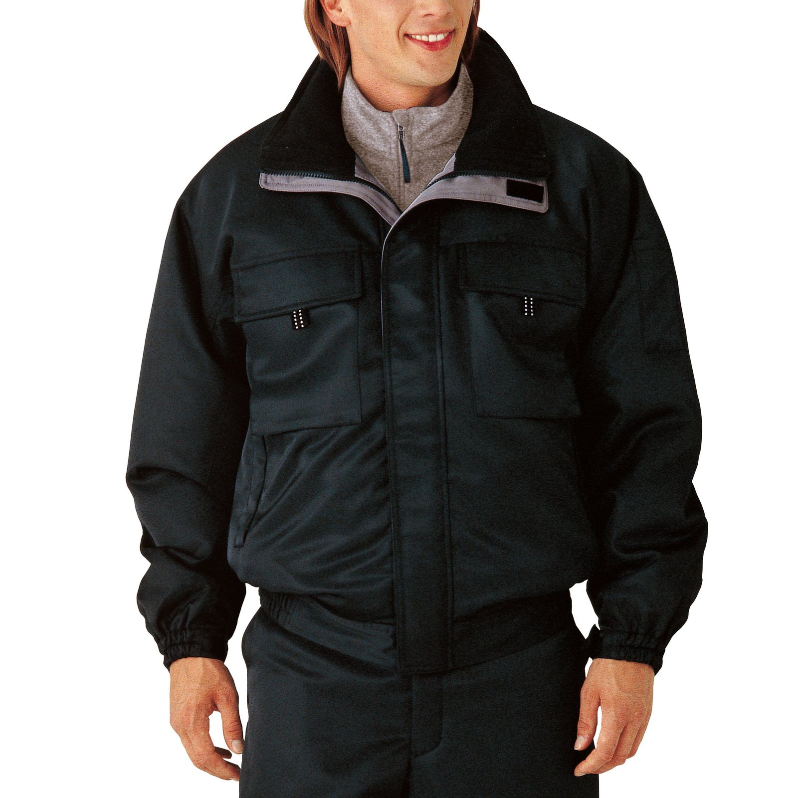 新品 [ミドリ安全] 防寒服 長袖 ブルゾン 男女兼用 撥水 M3139 上 ブラック SS