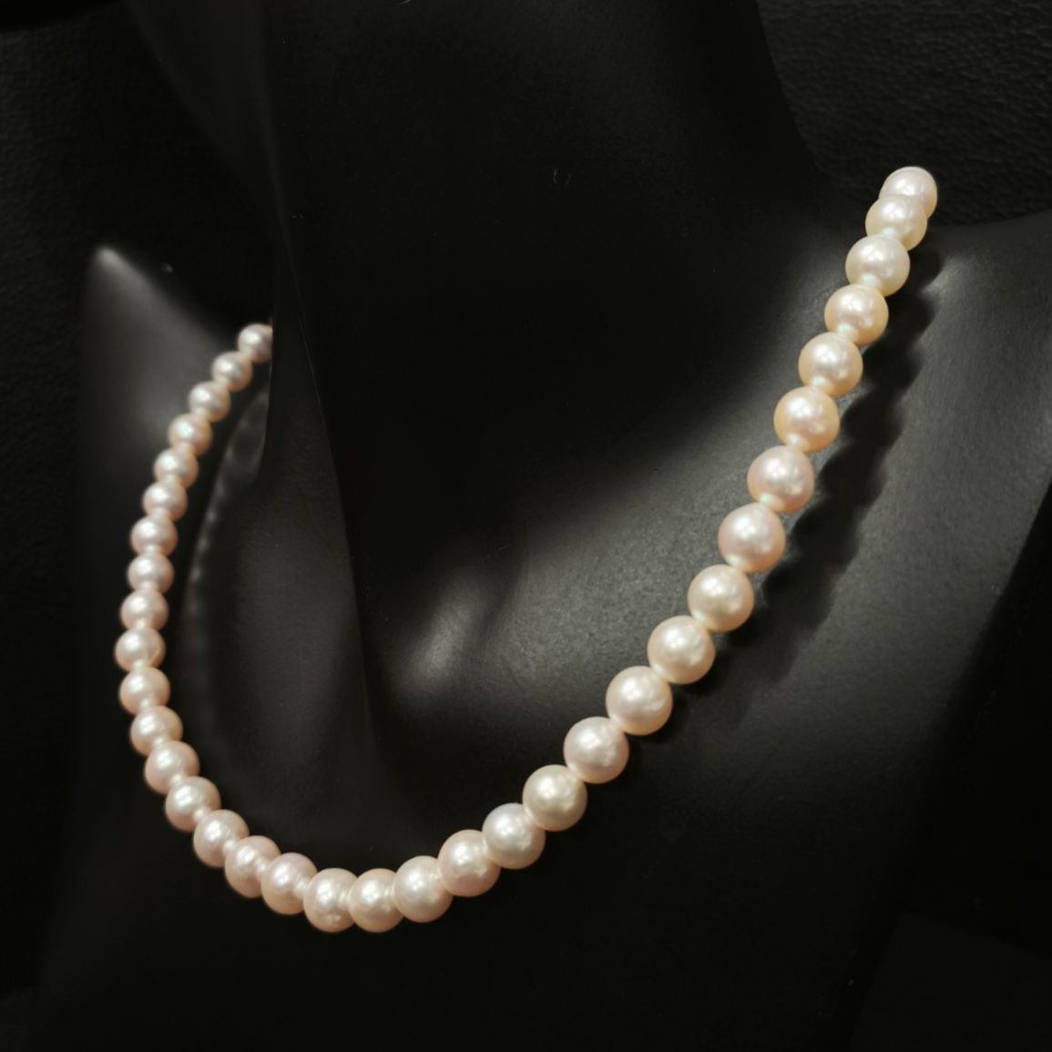 【美品 未使用】あこや真珠 本真珠 6.7mm〜 パールネックレス 伊勢丹新宿本店 購入証明証有り （SNA）225121102008FW