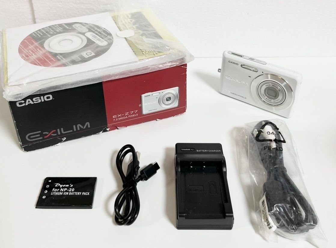 CASIO カシオ コンパクトデジタルカメラ EXILIM ZOOM EX-Z77 WE 【中古】【美品】【20025086665A】