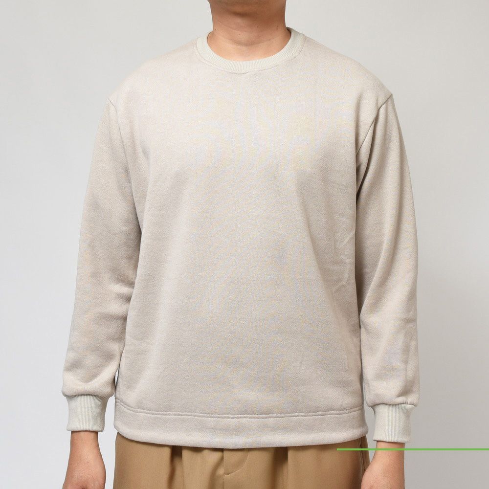 【40%OFF】46サイズ AMBELL(アンベル) コットンリネンクルーネックスウェット 00021(1) 12031400163 グレージュ 新品