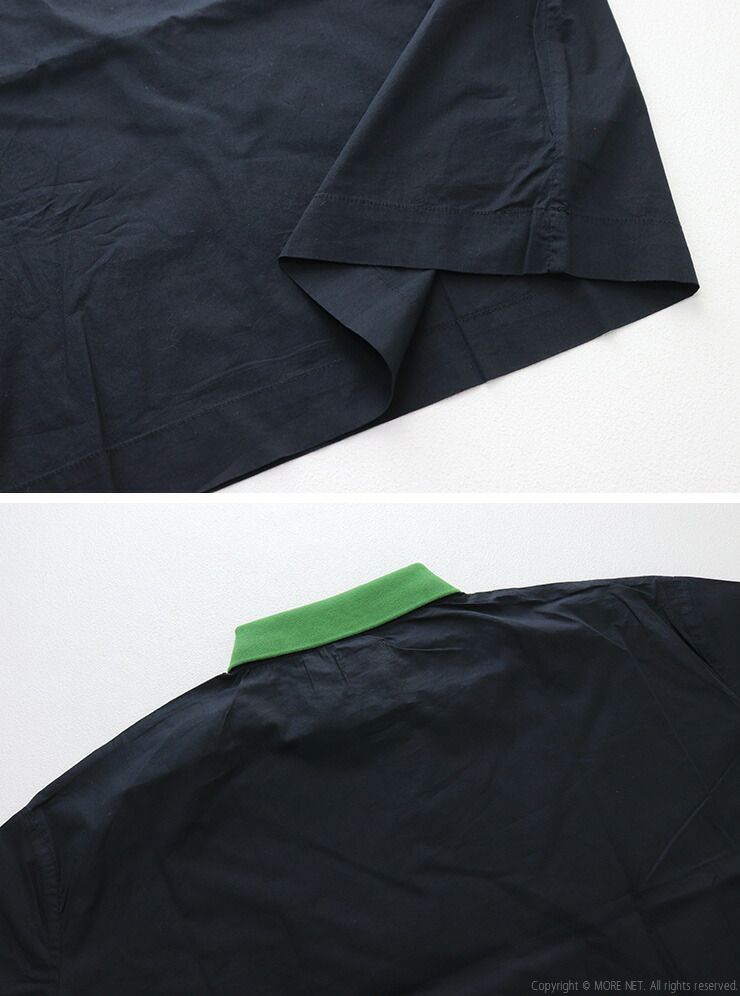 マオメイド mao made ひらひらVOILE 配色衿ニットポロプルオーバー 621312 コットン カットソー 半袖 レディース 2026春夏