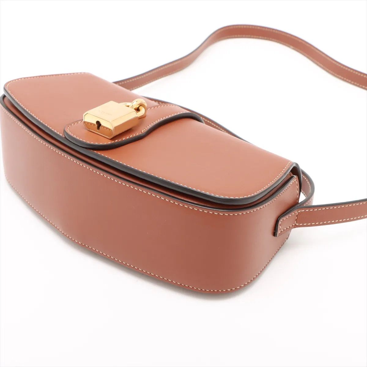 1円 未使用 セリーヌ タブゥ クラッチ レザー 2WAY ショルダーバッグ 斜め掛け ハンド 本革 ブラウン 茶色 レディース MMM DW51-10【中古】