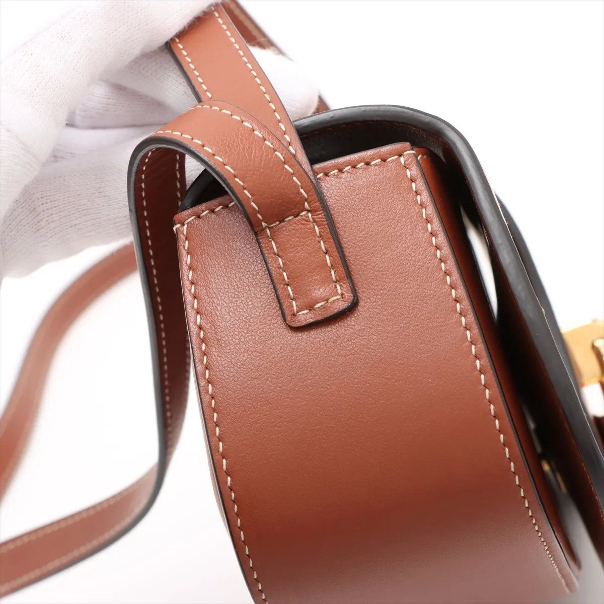 1円 未使用 セリーヌ タブゥ クラッチ レザー 2WAY ショルダーバッグ 斜め掛け ハンド 本革 ブラウン 茶色 レディース MMM DW51-10【中古】