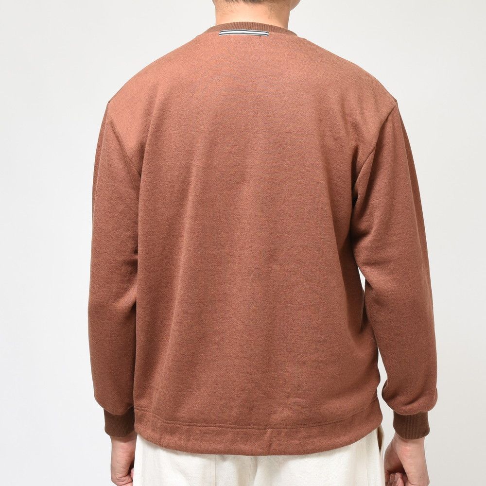 【40%OFF】46サイズ AMBELL(アンベル) コットンリネンクルーネックスウェット 00021(1) 12031400163 ブラウン 新品