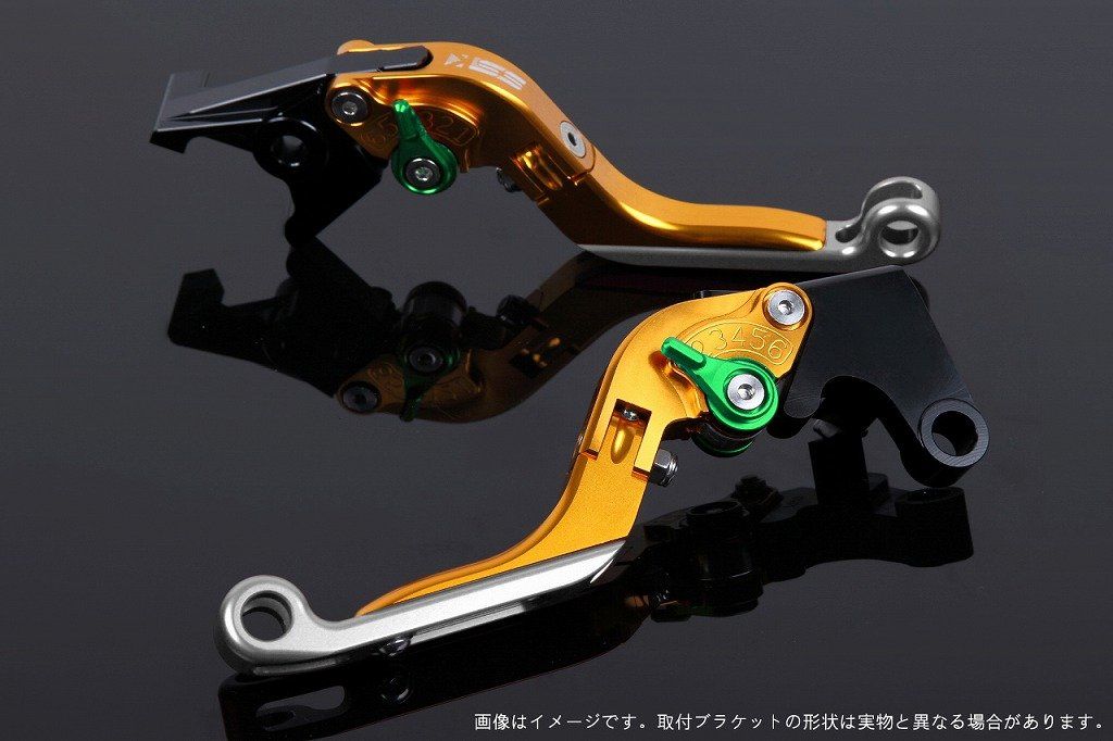 新品 SSK スピードラ アジャストレバー 可倒延長式 レバー本体カラー:ゴールド アジャスターカラー:グリーン エクステンションカラー:シルバー YAMAHA XMAX