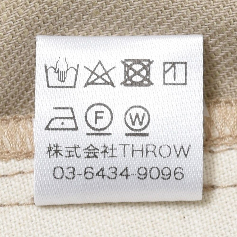 【40%OFF】Sサイズ balcone THROW（バルコーネ スロー） コットンシルクサージシャーリング1Pテーパードパンツ S01 13031400174 ベージュ 新品
