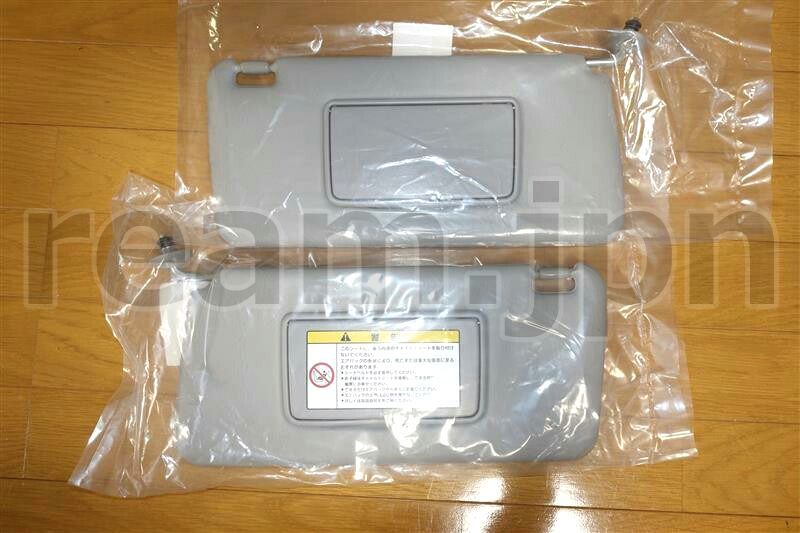 新品 純正 アクティ トラック バモス サンバイザー キャッチ セット バニティミラー付き グレー NH220L 流用 アクティー Acty Vamos JDM