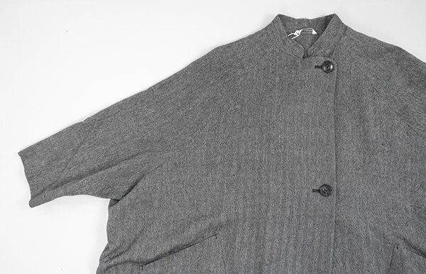 美品* ARTS & SCIENCE ◆ Big balloon coat ヘリンボーン ビッグバルーン コート サイズ1 黒 アーツ&サイエンス ◆MU16