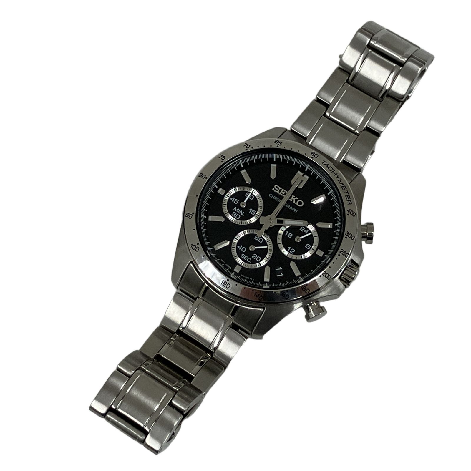 SEIKO SBTR013 セイコー クォーツ腕時計 アナログ 8Tクロノ クロノグラフ 03 ブラック ジャンク O11306734