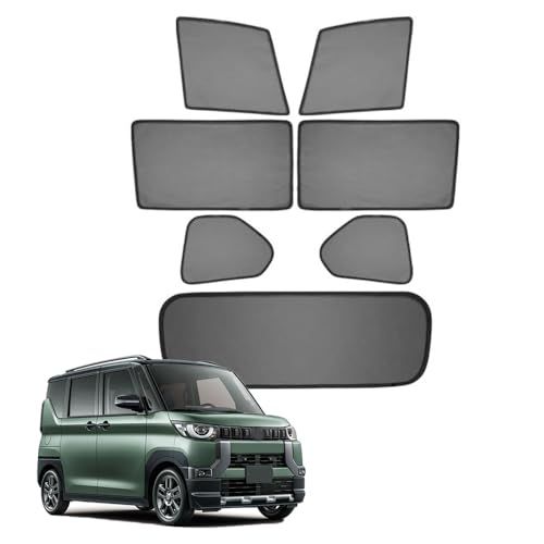 FOR 新型 デリカミニ DELICA MINI B3系 B34A/B35A/B37A/B38A （2023年5月-現行）カスタムパーツの車の窓用サンシェードネットカーテン、サイドガラスサンシェード ウィンドウバイザーサンシェード マグネットメッシュカーテAR 7,105円