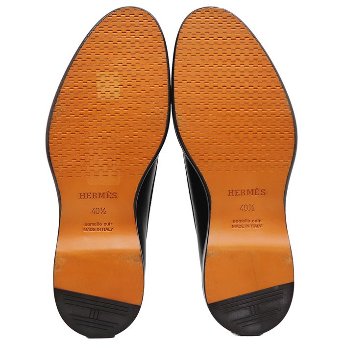 美品】HERMES エルメス ドレスシューズ サイズ 40.5 メンズ プレーン