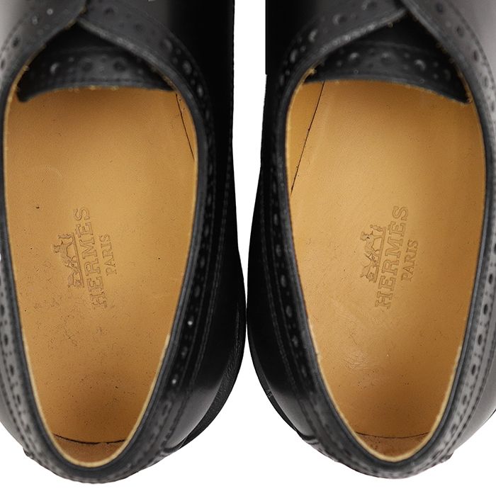 美品】HERMES エルメス ドレスシューズ サイズ 40.5 メンズ プレーン
