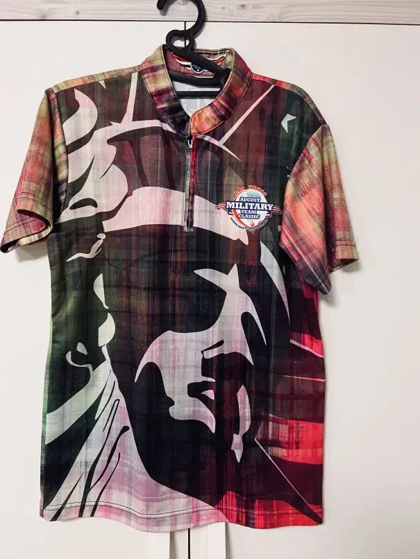 ボーリング アメリカ ロゴ インフュージョン 男性 S ミリタリー 転写 Tシャツ(レディース可能)