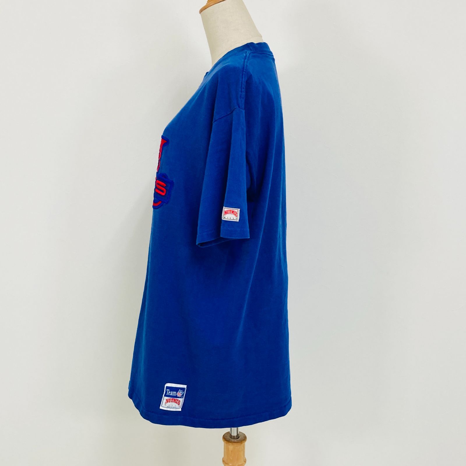 90s NUTMEG MILLS NFL GIANTS ジャイアンツ Tシャツ XL USA製 アメフト ヴィンテージ 刺繍ロゴ ナツメグ #K045-24 90s NUTMEG MILLS NFL GIANTS ジャイアンツ Tシャツ XL USA製 アメフト ヴィンテージ 刺繍ロゴ ナツメグ #K045-24