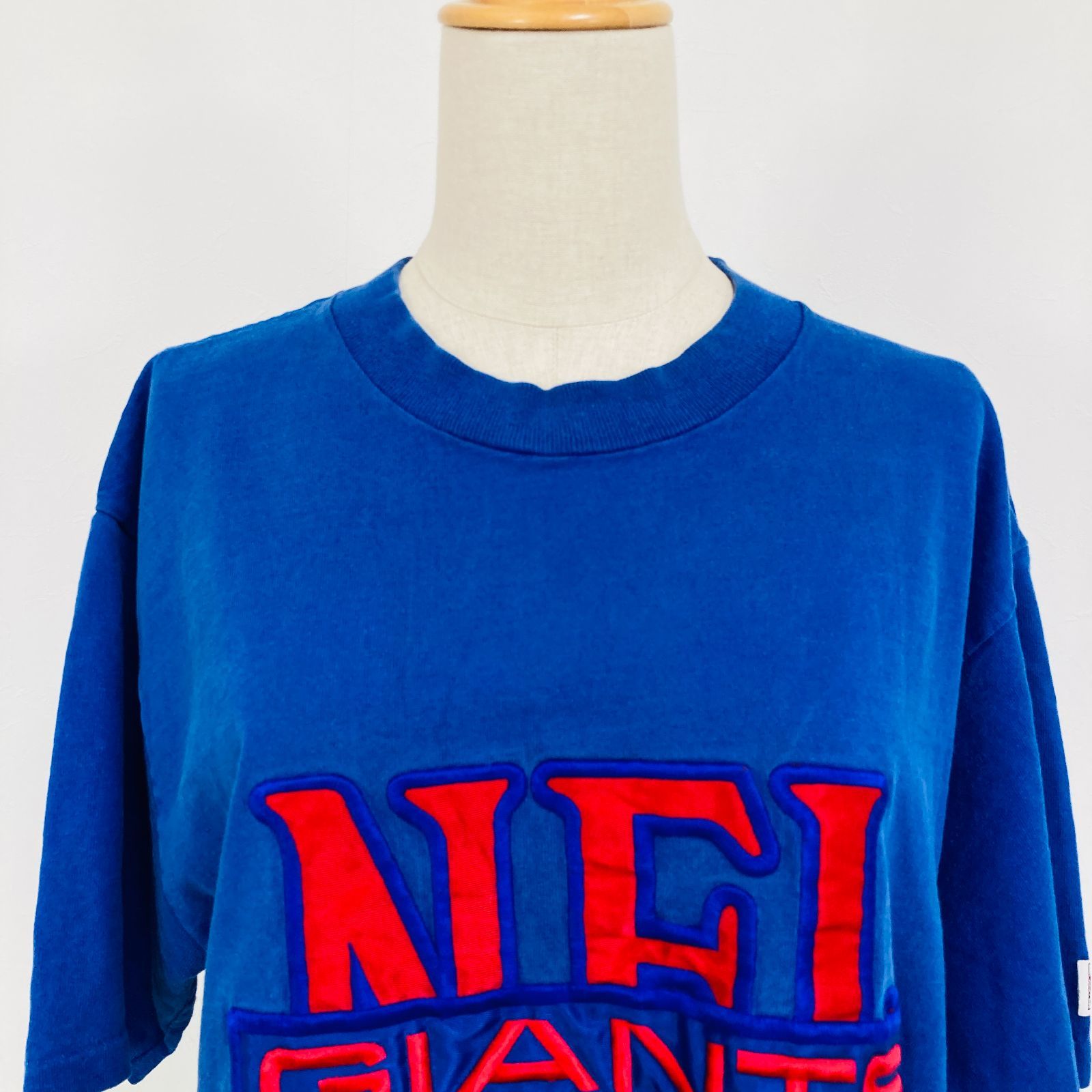 90s NUTMEG MILLS NFL GIANTS ジャイアンツ Tシャツ XL USA製 アメフト ヴィンテージ 刺繍ロゴ ナツメグ #K045-24 90s NUTMEG MILLS NFL GIANTS ジャイアンツ Tシャツ XL USA製 アメフト ヴィンテージ 刺繍ロゴ ナツメグ #K045-24