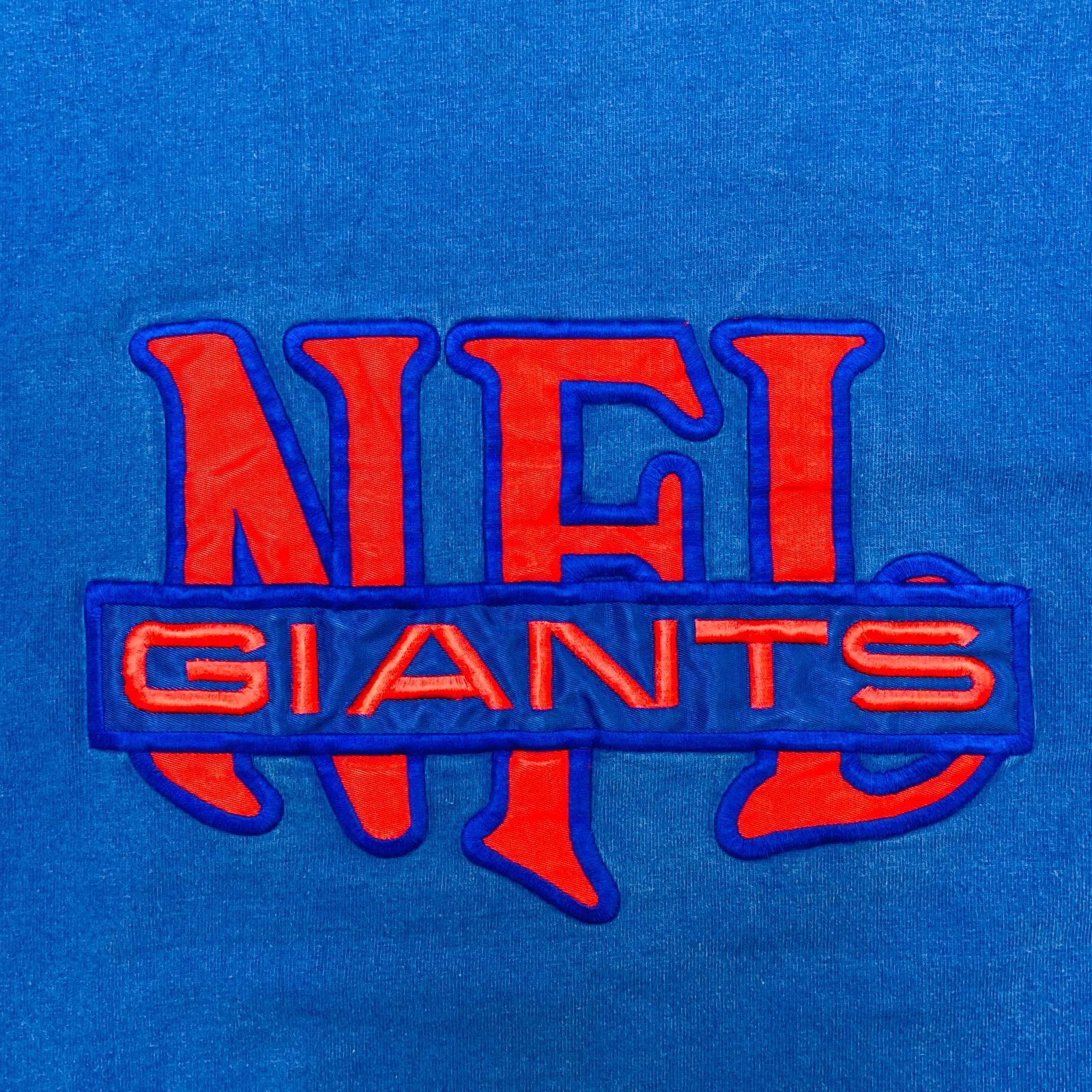 90s NUTMEG MILLS NFL GIANTS ジャイアンツ Tシャツ XL USA製 アメフト ヴィンテージ 刺繍ロゴ ナツメグ #K045-24 90s NUTMEG MILLS NFL GIANTS ジャイアンツ Tシャツ XL USA製 アメフト ヴィンテージ 刺繍ロゴ ナツメグ #K045-24