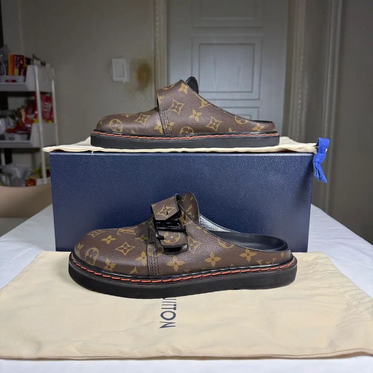 5サイズ 21SS ルイヴィトン LV モノグラム イージー ミュール スリッパ