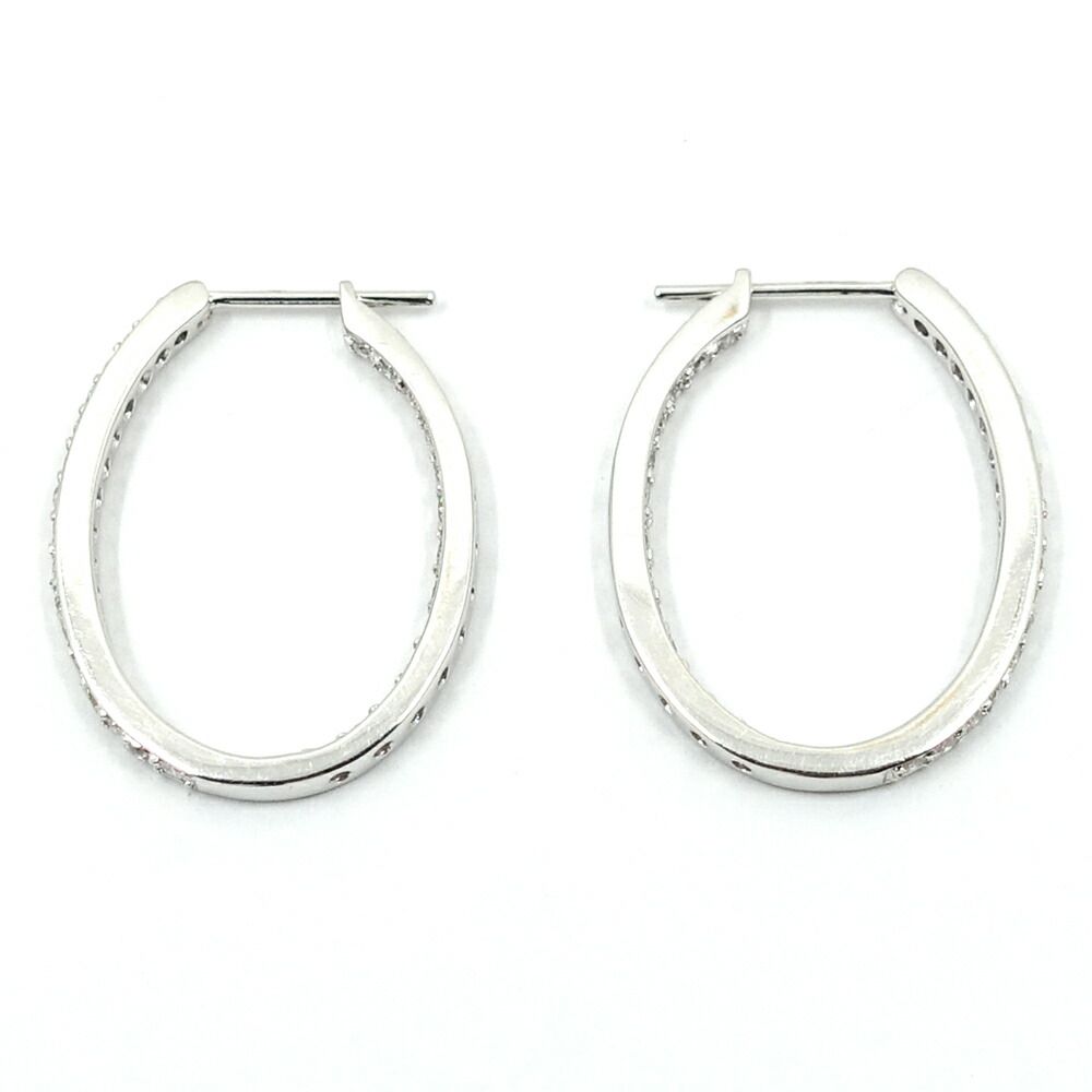 【栄】ジュエリー ピアス K18WG ホワイトゴールド ダイヤモンド 0.42ct*2 約5.5g 一対 レディース 本体のみ
