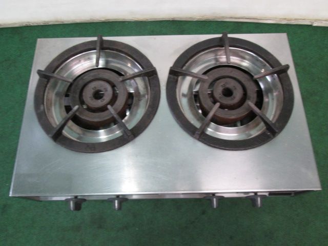 マルゼン 業務用 2口 ガスコンロ 13A 都市ガス用 M-222C(0508CH)7AT-13S