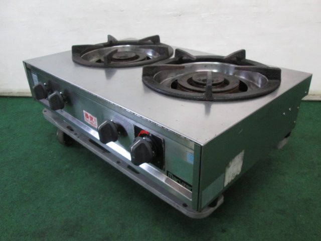 マルゼン 業務用 2口 ガスコンロ 13A 都市ガス用 M-222C(0508CH)7AT-13S